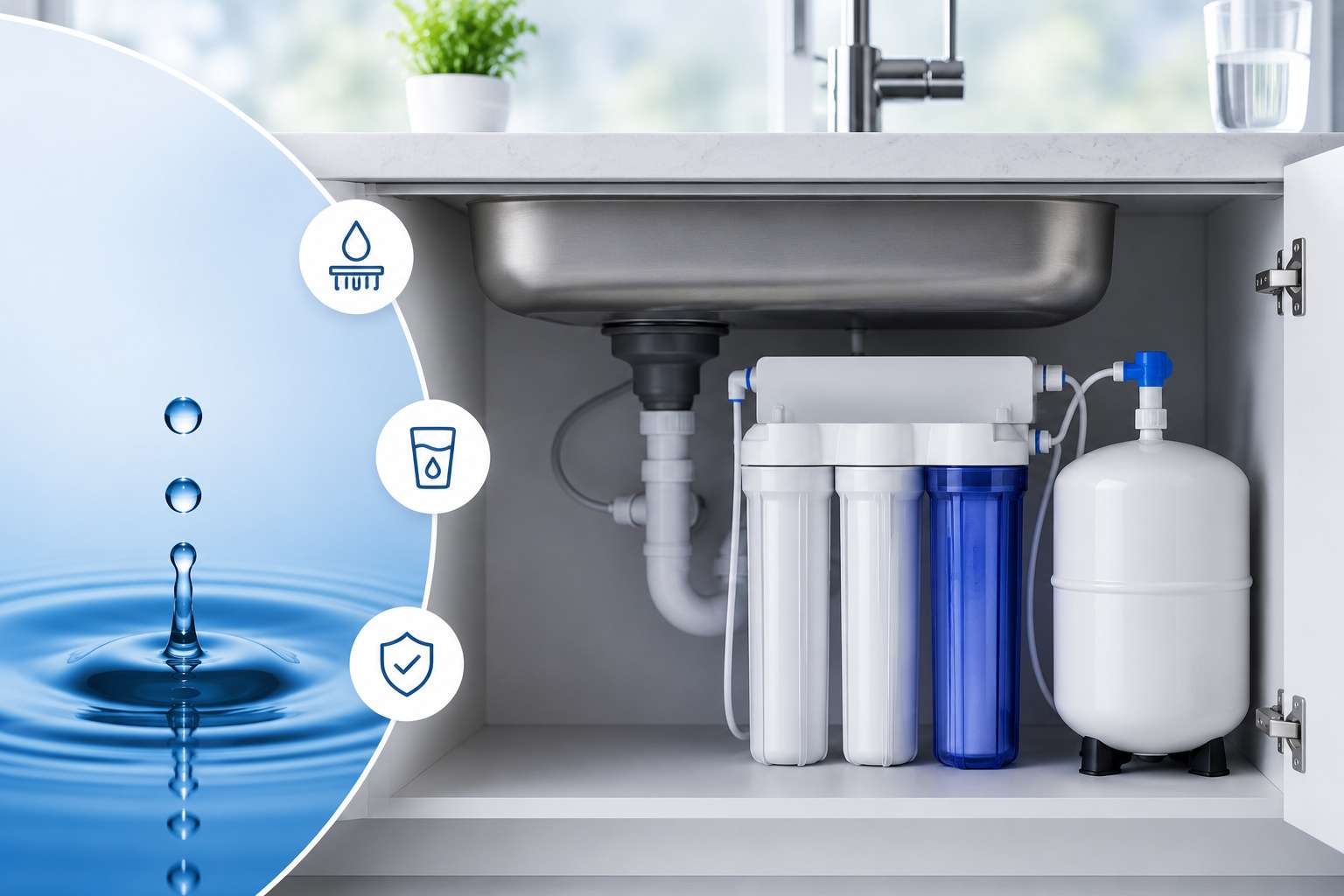 Under sink water filtration
