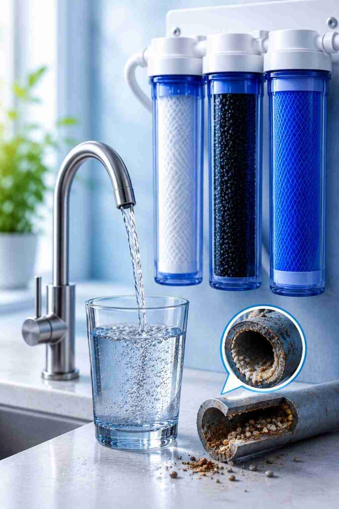 Protect your taps and appliances for rust by total plumbing and filtration service in Geelong